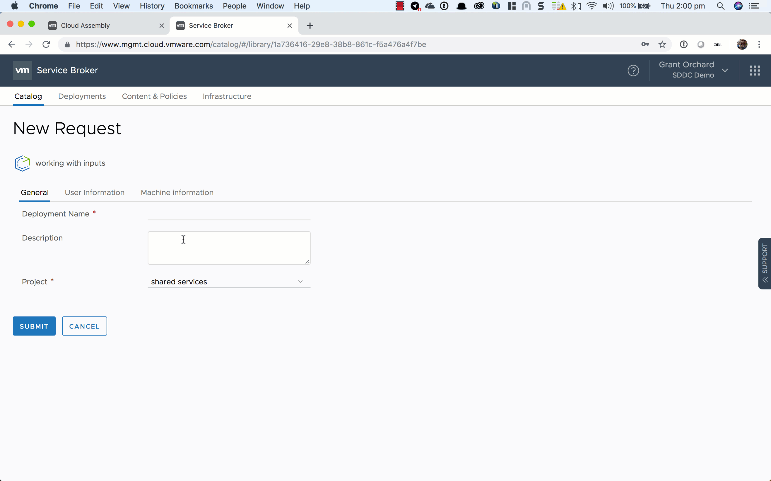 Using Cloud Assembly Blueprints